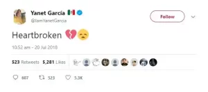Yanet Garcia breakup tweet