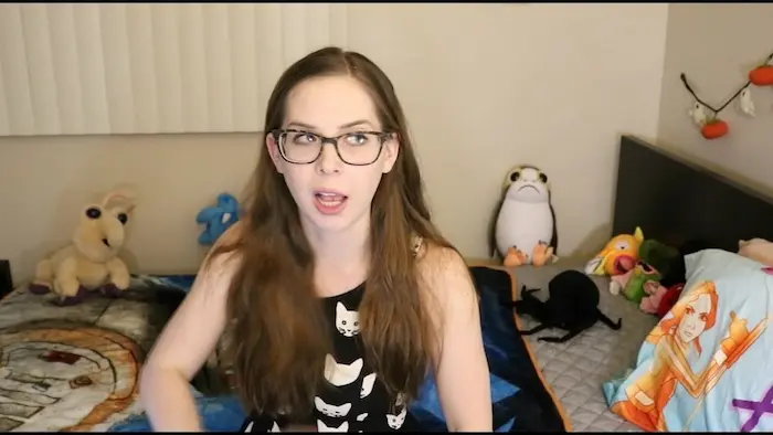 Jenny Nicholson doing a doll review video.